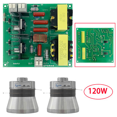 #ad Power 120W Ultrasonic Cleaner PCB Driver Board Transducers Set for Automotive $69.99