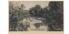 WILLIMANTIC CT - Willimantic River - Hand Tinted Couple in Row Boat