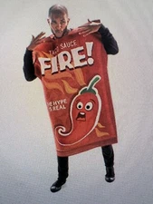Hauntlook Taco Sauce Halloween Costume - Funny Fire Hot Chili Pepper Packet Food