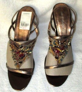 nine west bronze heels