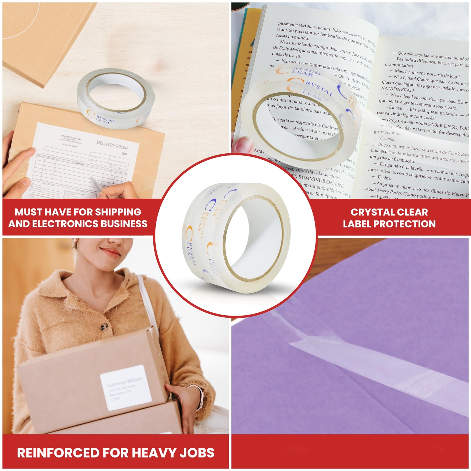 T.R.U. LP-20CC Book Repair Crystal Clear Label Protection Tape 1/4 in. x 72 y...