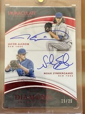 Jacob Degrom & Noah Syndergaard 2016 Panini Immaculate Dual Auto #15/25