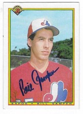 BILL SAMPEN 1990 BOWMAN AUTOGRAPHED SIGNED # 104 MONTREAL EXPOS