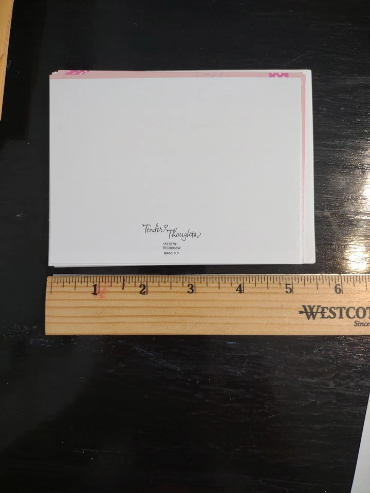 Juego de 8 tarjetas invitaciones de fiesta de cumpleaños sobres rosa cupcake en blanco nuevo Foto 2 de 4