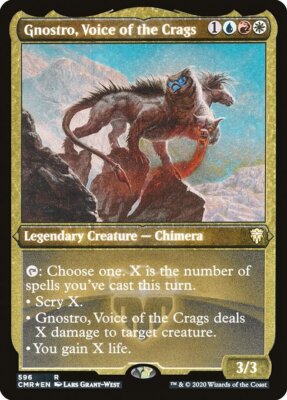 Gnostro, Voice of the Crags MTG Commander Legends Rare NM x1 - Magic Etched Foil