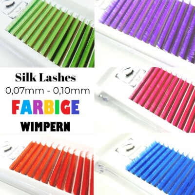 FARBIGE WIMPERN I 0,07mm - 0,10mm Color Lashes I Soft Silk Volumenwimpern