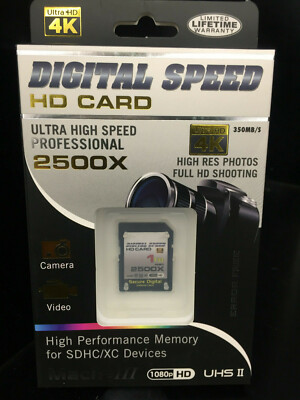 Digital Speed Memory 1TB 2500X Professional High Speed 350MB/s Error Free (SDHC)