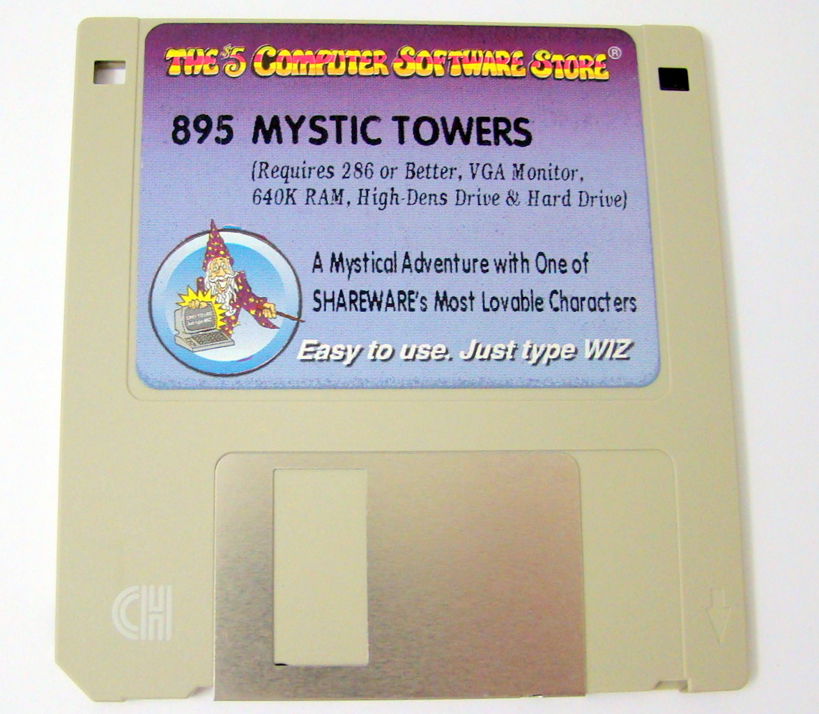 Mystic Towers Computer Game 3.5 In. Floppy Disk The 5 Computer Store