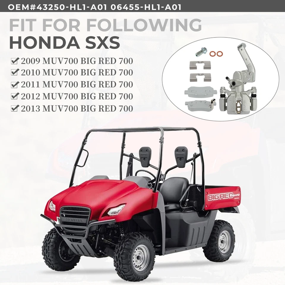 Pinza de freno trasera derecha Honda Big Red 700 MUV700 2009 2010 2011 2012 2013 Foto 2 de 4