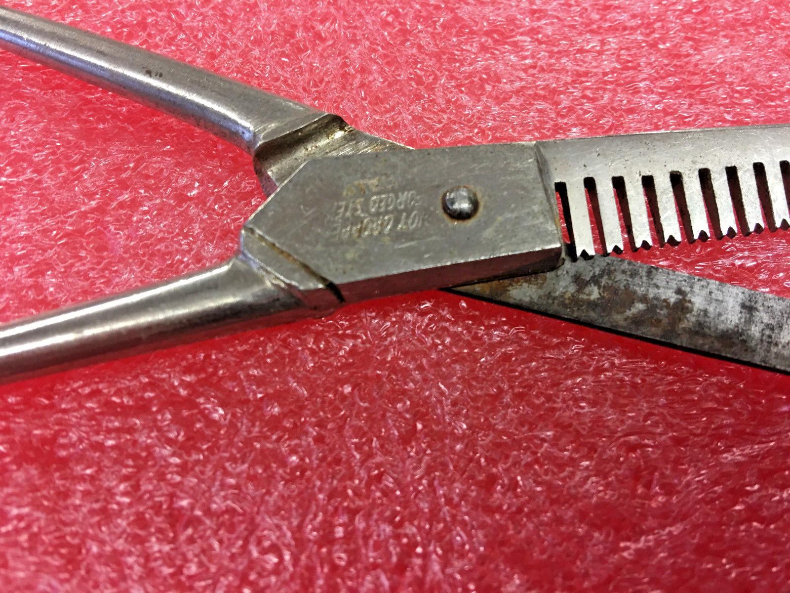 F8 RARE Vintage Gibbs Italy scissors shears barber tool thinning hair