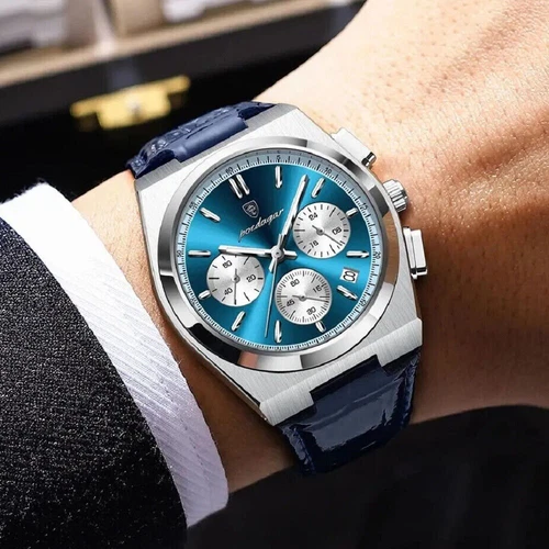 Luxus Herrenuhr Wasserdicht Leuchtend Chronograph Datum Quarz Herrenuhren Geschenk - Bild 4 von 32