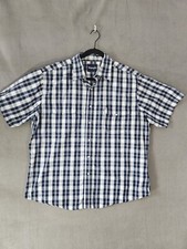 Wrangler Western Shirt Mens XL Rodeo Cowboy Pearl Snap Plaid Western Blue