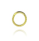 Braided nose ring ear cartilage hoop stud 8 by 1.2mm twist style clicker ring