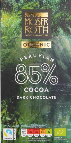 Milk Dark Chocolate Finest cocoa beans 125g Fairtrade Organic Vegan