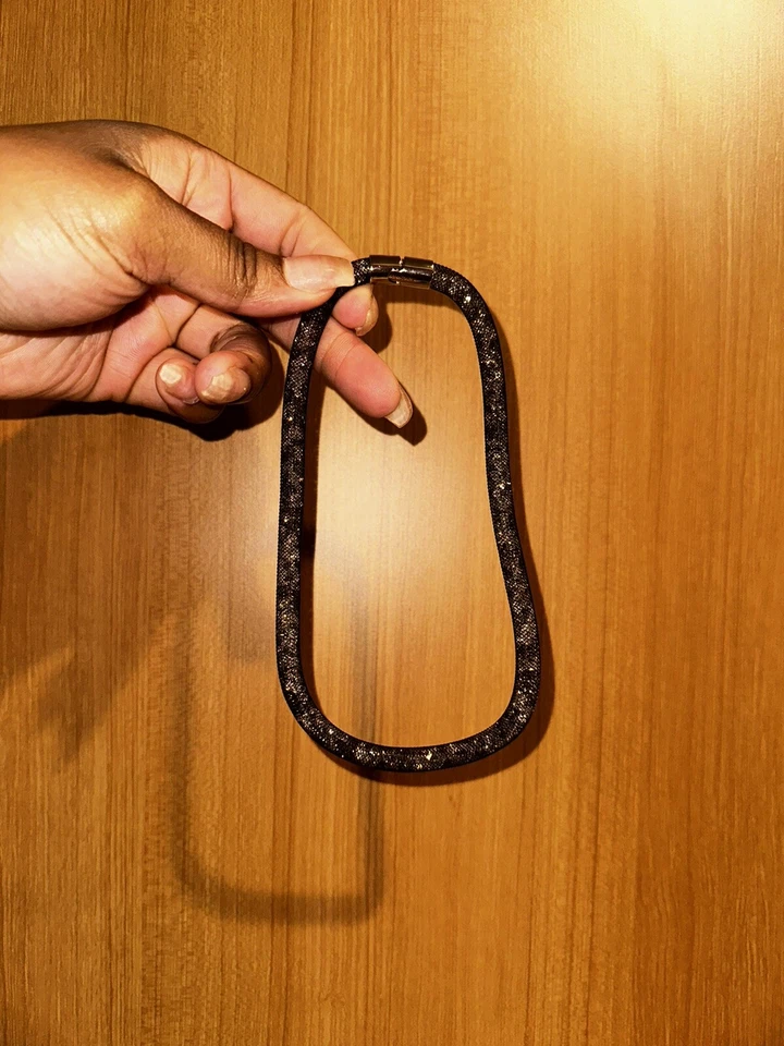 Pulseira Swarovski Stardust cristal azul envoltório duplo - Imagem 3 de 4