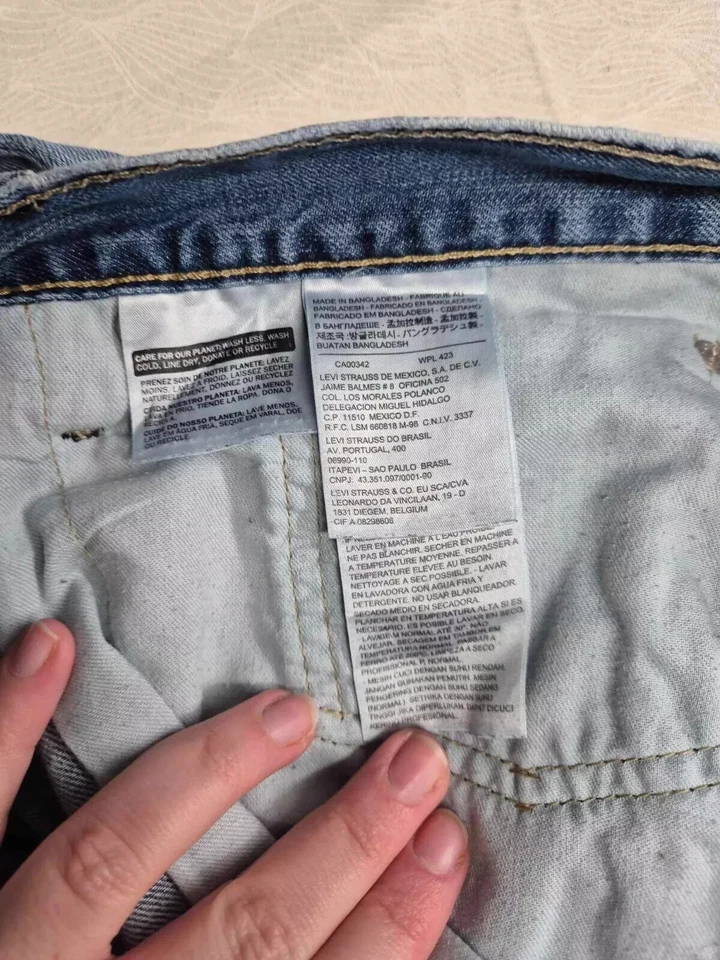 Levi's 559 Jeans Women's Blue Denim W46 L30 Cotton 2015 Straight - Image 4 of 4