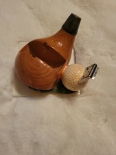 Vtg Golf Club Theme Tape Dispenser Desk Accessory Decor RARE Used Fast Ship
