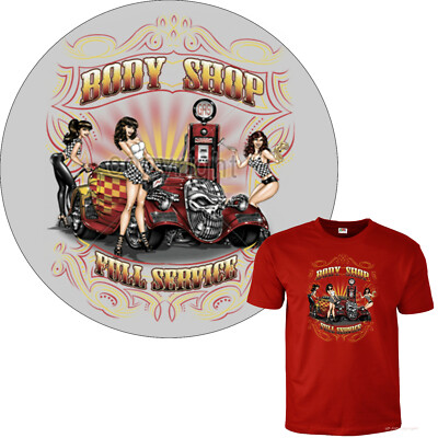 Custom T-Shirt Autoservice US-Car Hotrod Tuning Garage Rockabilly Funshirt *1039