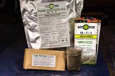 Pure Protein Dry 1-lb (1, 2 or 4-Pack), (15-1-1) Fish Fertilizer Organic Aminos