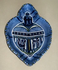 JUDAICA CENTRUM  FESTIVAL OF LIGHT DECORATIVE CERAMIC DISH by NANETTE VACHER