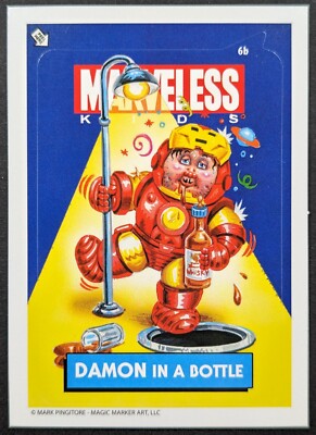 Damon in a Bottle Ironman 2019 Marveless Marvel Parody Card #6b (NM)