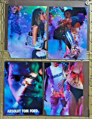 Vintage ABSOLUT Vodka TOM FORD / GUCCI 4 page 1990s fashion art