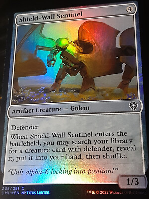 Shield Wall Sentinel FOIL , Dominaria United ,Near Mint ,MTG,FREE