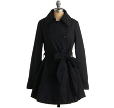 Bnwt Modcloth Jack Black Flared Wintercoat Medium With Belt