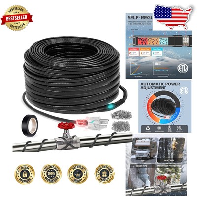 Advanced Self-Regulating Heating Cable - Perfect for DIY Ice Prevention Projects
