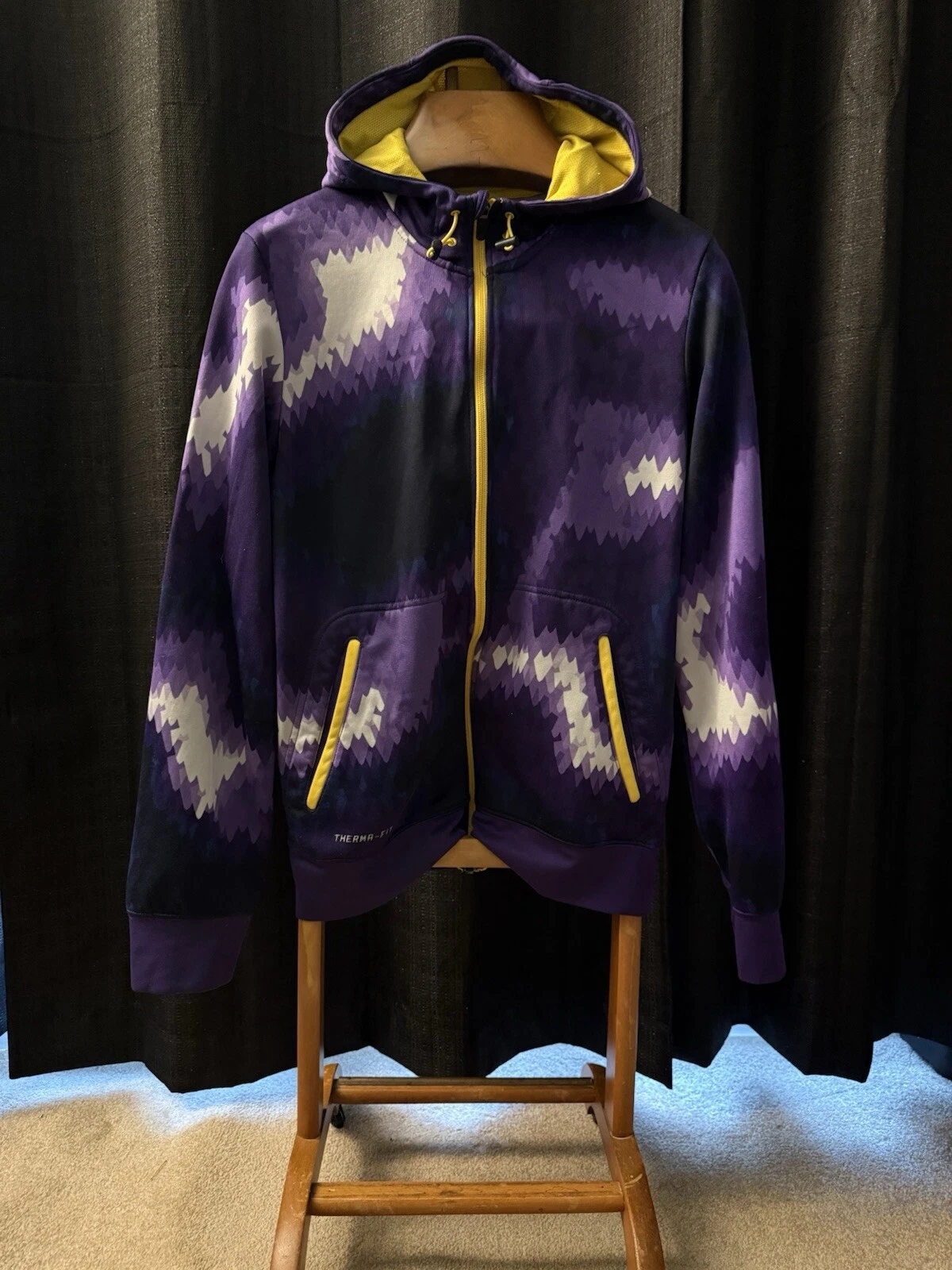 NIKE KOBE BRYANT Therma-Fit Zip Up Hoodie Snakeskin Mamba Purple Sz Medium