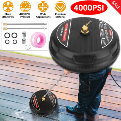 #ad New 15quot;inch Pressure Washer Surface Cleaner 4000 PSI 2 Extension Wand $41.98