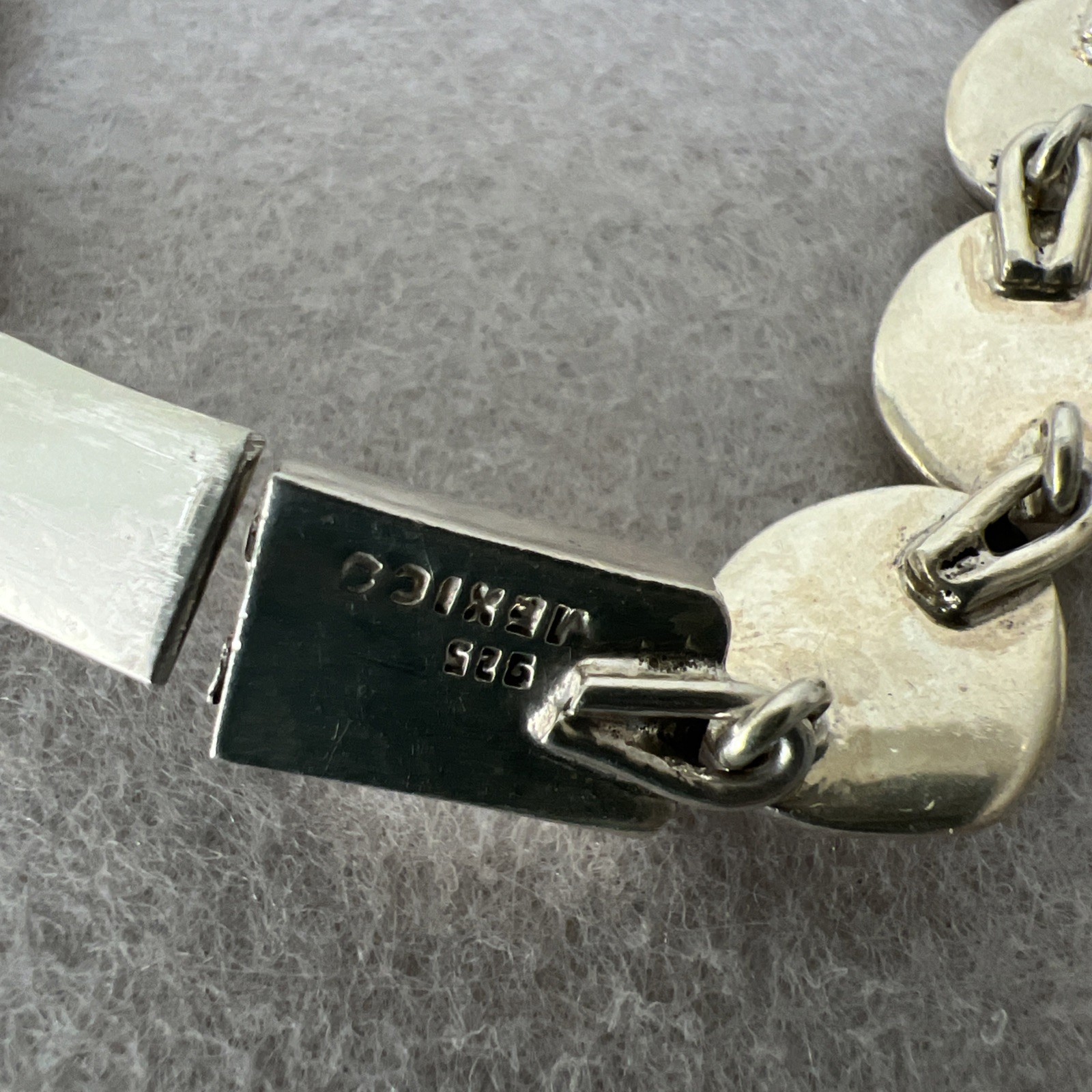 Vintage Solid Sterling Silver Clam Shell Bracelet… - image 7