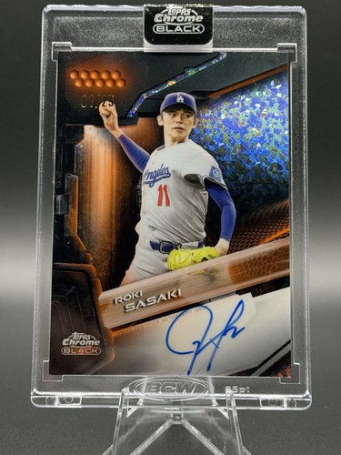 2026 Topps Chrome Black Roki Sasaki Chrome Black Autographs (RAW)