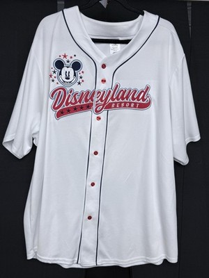Disney Disneyland Resort Mickey Mouse 55 Baseball Jersey Shirt Adult 3XL White