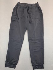 Scrubstar Women s Drawstring Jogger Size Petite Large Gray 26" Inseam