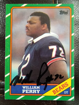 1986 Topps - William Perry #20 (RC) Signed Autographed Football Card