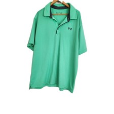 Under Armour Men's Green Polo Shirt Sz 2x Large