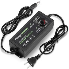 3V-12V 5A 60W Adjustable Power Supply with LED Display, Variable DC 3V 5V 6V ...