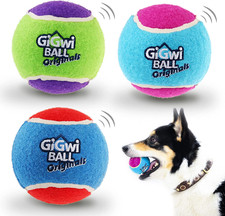 Squeaky Dog Tennis Balls - Bouncy 3 Pack for Indoor  Outdoor Fun