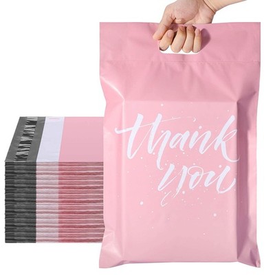Poly Mailers 12x15.5 100 Pcs | Upgrade Design Bags with Handle | Mailing Enve...