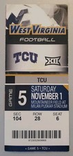 West Virginia Mountaineers TCU Horned Frogs Football Ticket 11/1 2014 Catalon TD