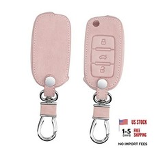 Key Cover Compatible with VW Skoda SEAT 3 Button Car Key - Faux rose gold