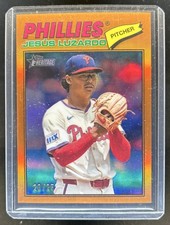 2026 Topps Heritage Jesus Luzardo Chrome Orange Refractor #/25 Phillies