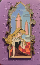 Sleeping Beauty Briar Rose Aurora by the Castle Window Disney Fantasy Pin JUMBO