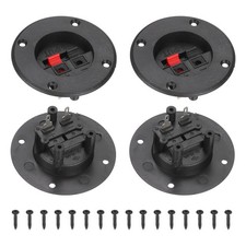 WP2-6 2 Way Black Red Square Speaker Box Terminal Clip, Pack of 4