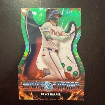2026 Bowman Baseball - Bryce Harper Chrome Power Chords Die Cut Green /99  #PC-7