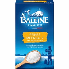 La Baleine Meersalz fein mit Jod & Fluorid 500g Packung