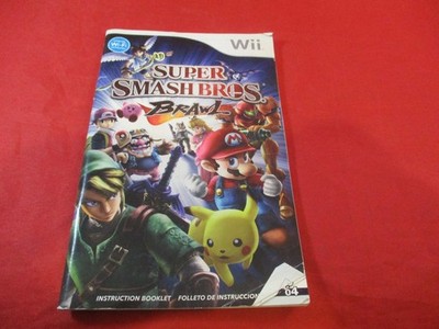 Super Smash Bros. Brawl Nintendo Wii Instruction Manual Booklet ONLY #V