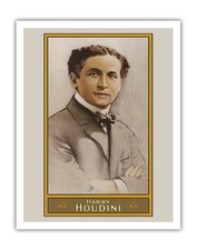 Harry Houdini - Illusionist and Stunt Performer - Vintage Magic Poster c.1911