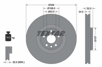 2X Textar Bremsscheibe Pro+ 92301805 FüR L538 Landrover Rover Range Discovery